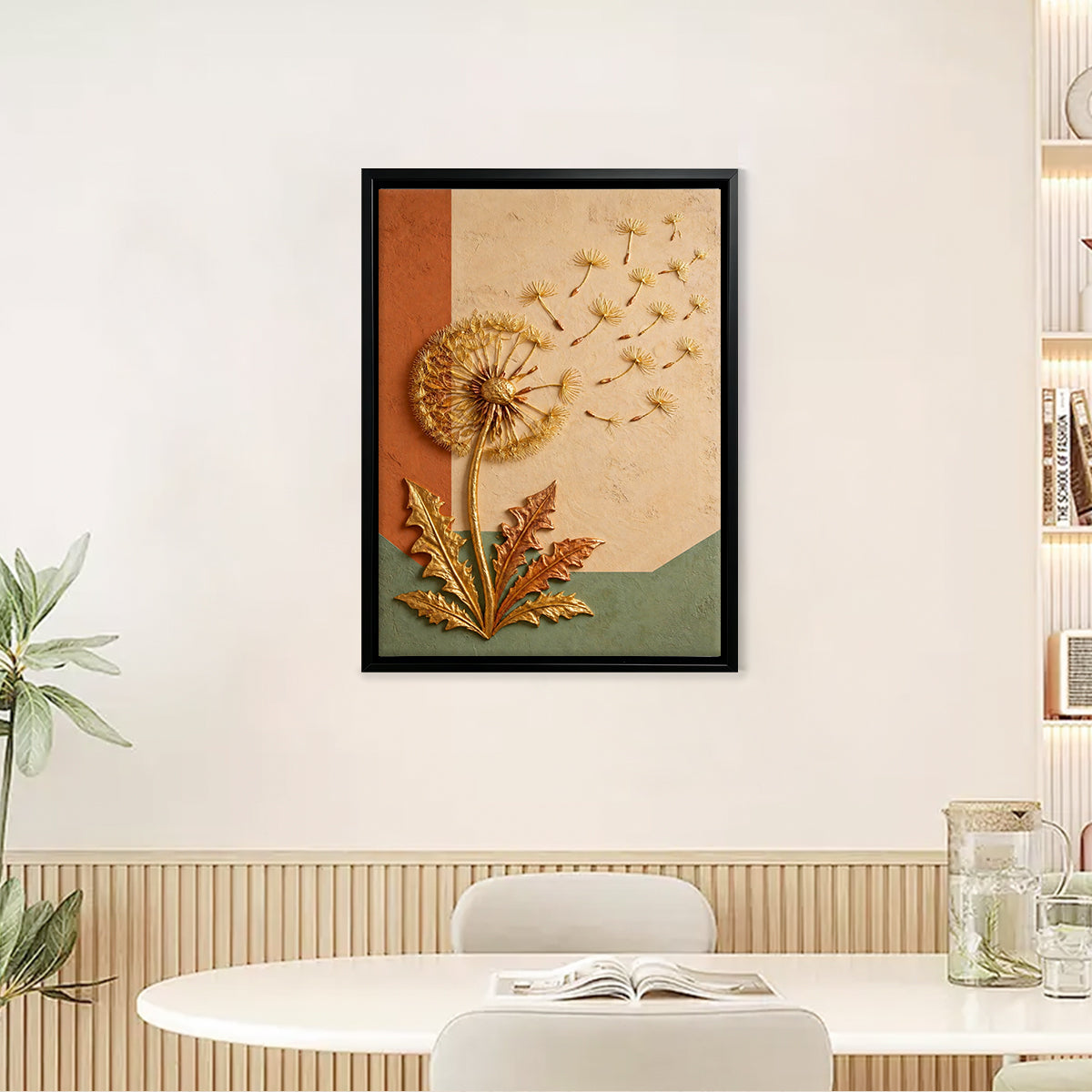 Modern Dandelion Wall Art Print, Abstract Design, High-Quality Matte Finish, Perfect for Home Decor in California