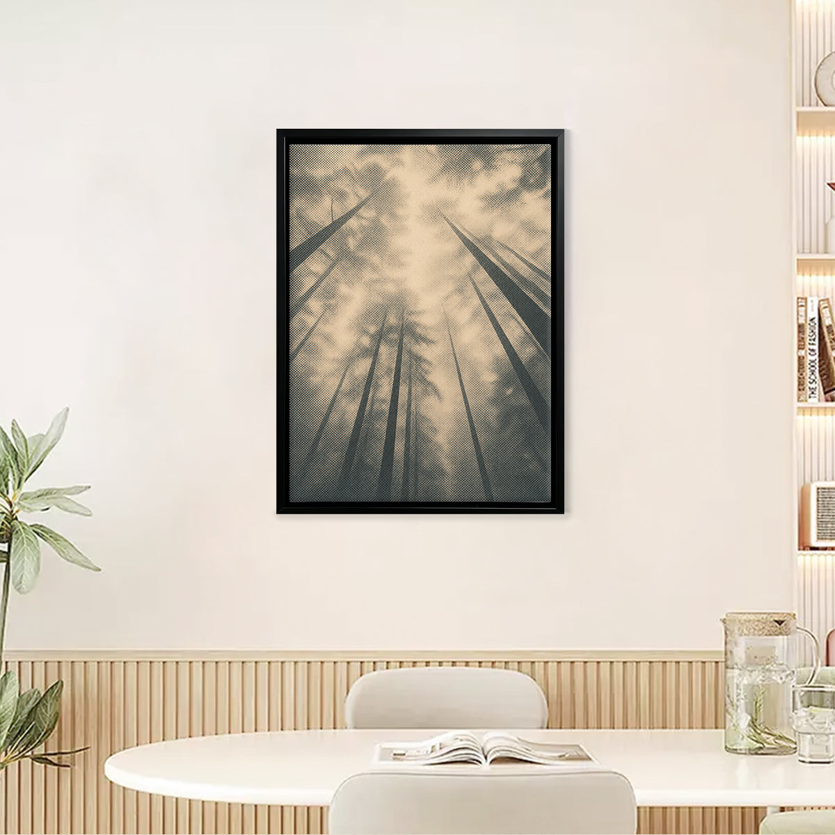 Framed Forest Canopy Art Print, Vintage Style, High-Quality Matte Finish, Perfect for Home Decor in Any Room