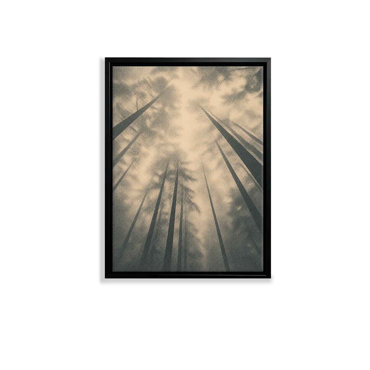 Framed Forest Canopy Art Print, Vintage Style, High-Quality Matte Finish, Perfect for Home Decor in Any Room