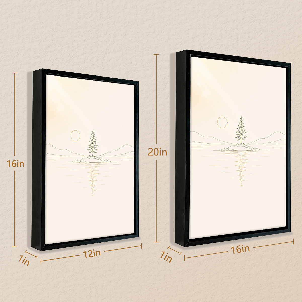 Minimalist Pine Tree Landscape Art Print, Modern Nordic Style, High-Quality Matte Paper, Perfect for Home Office Decor