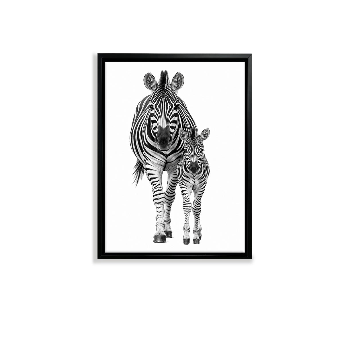 Framed Black and White Zebra Art Print, Modern Safari Home Decor, High-Quality Matte Finish, Perfect for Living Room or Bedroom