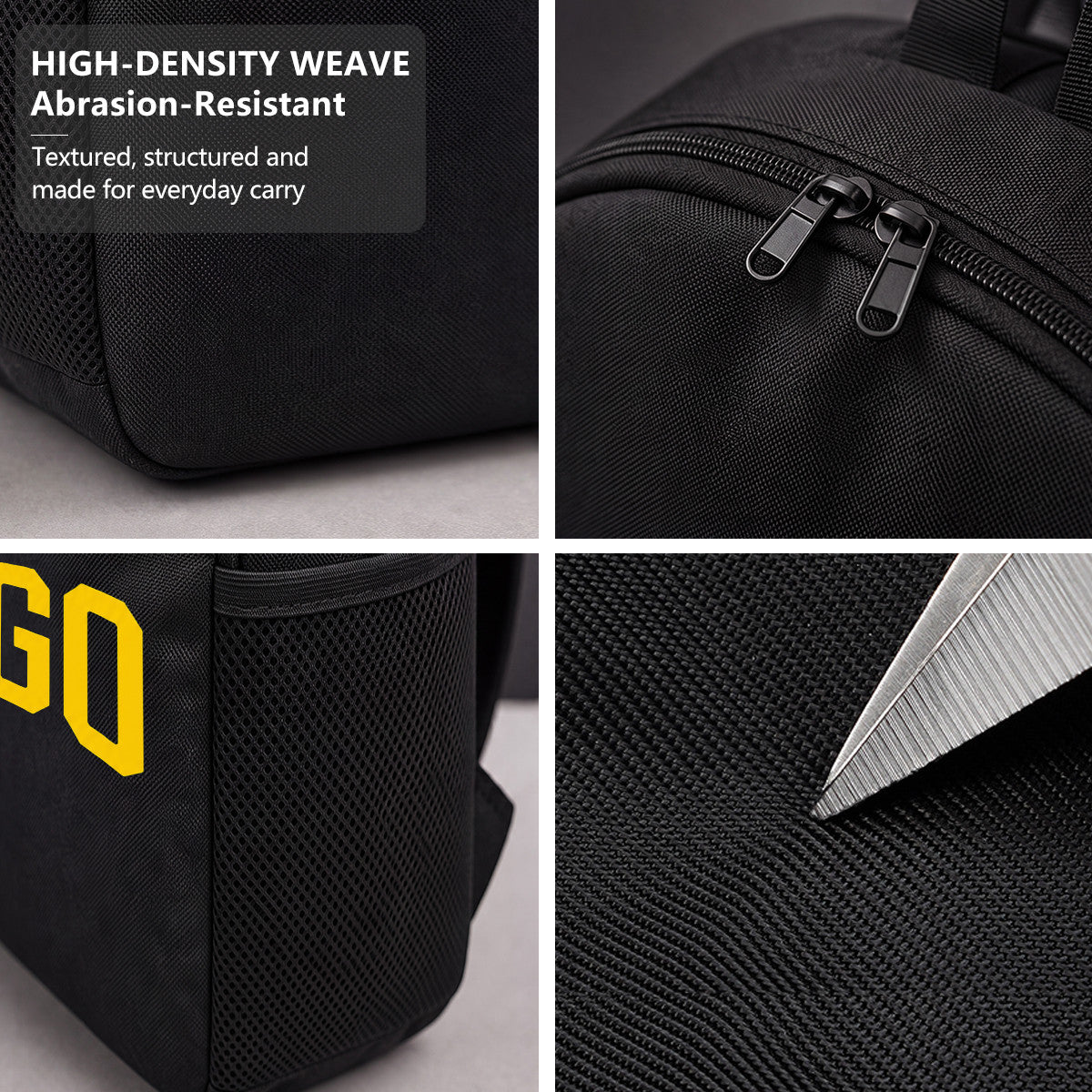 Prego Arch Logo Backpack, Durable High-Density Weave, Campus & Commute Ready