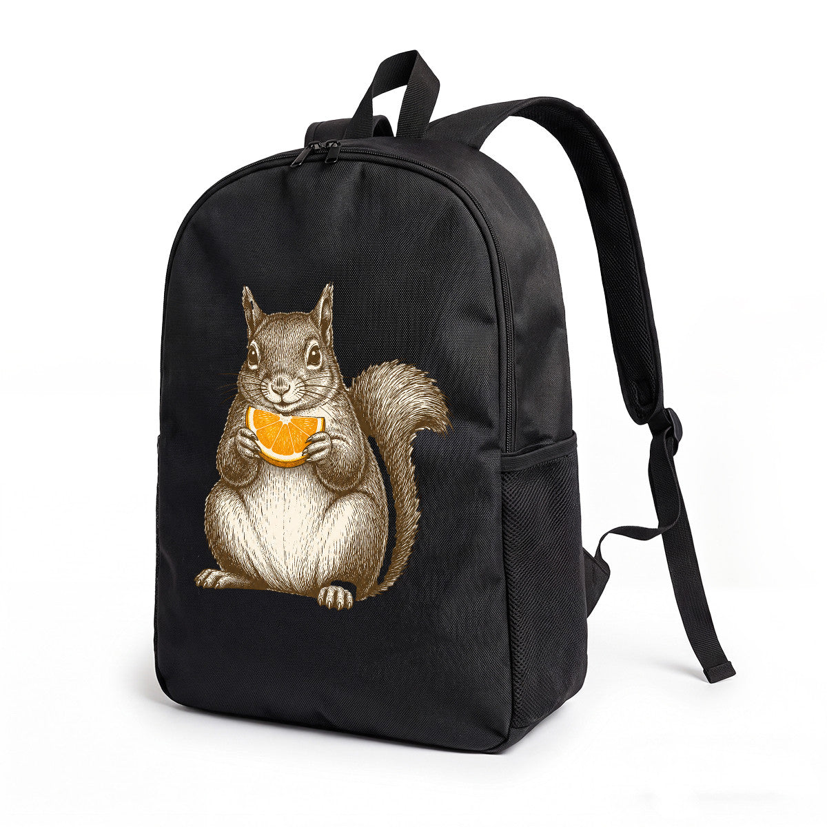Squirrel Orange Backpack with High-Density Weave, Campus & Commute Ready