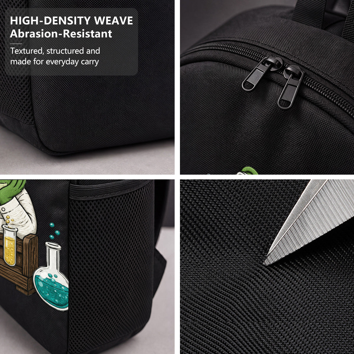 Pepe the Frog Scientist Backpack - Durable High-Density Weave, Campus & Commute Ready