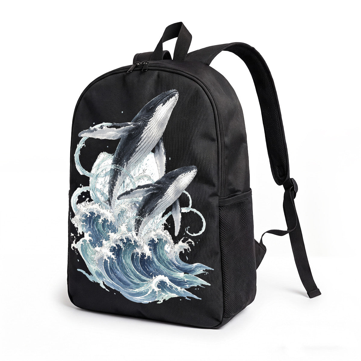 Whale Wave Backpack for Campus & Commute - Durable High-Density Weave, Perfect for Everyday Use