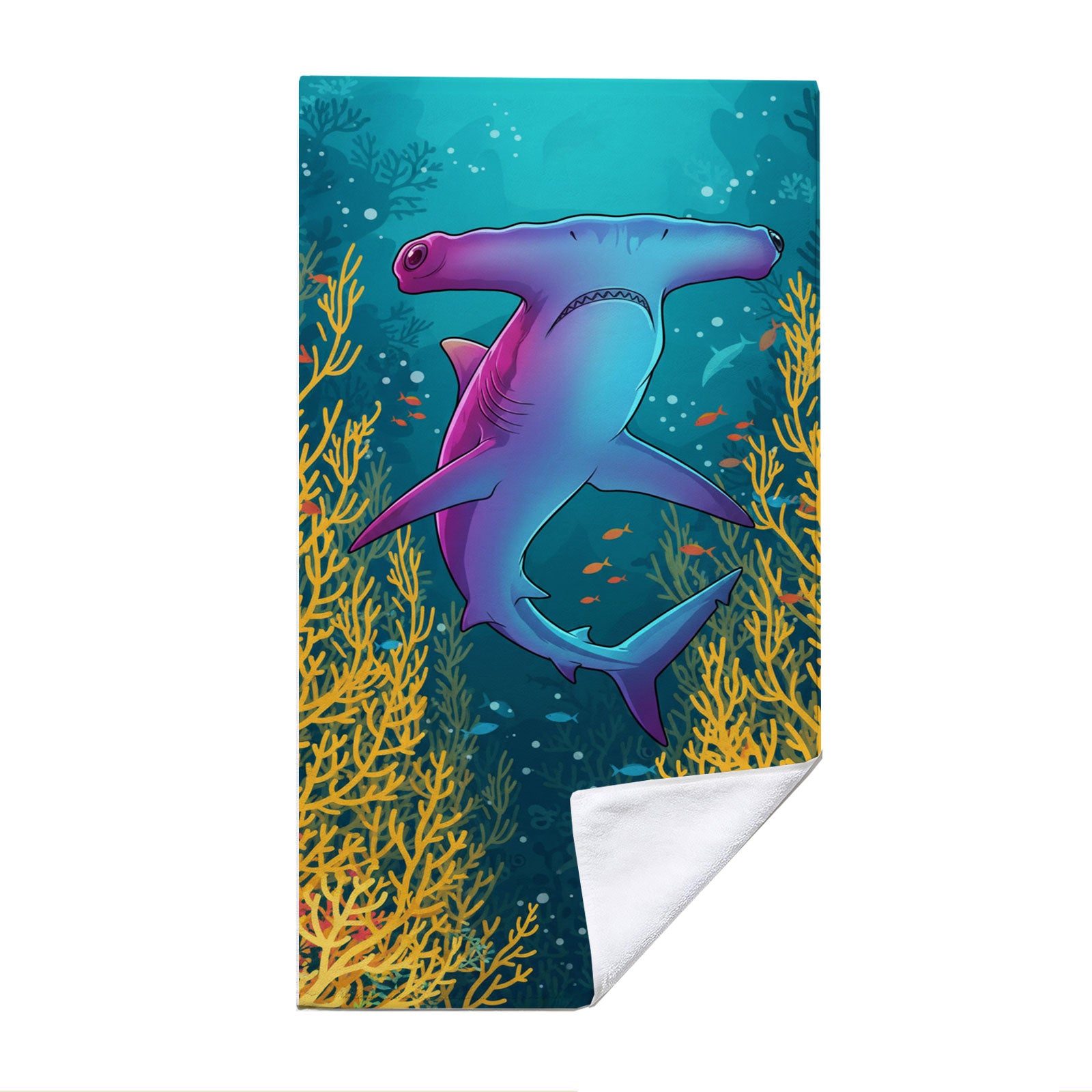 Vibrant Cartoon Sea Life Beach Towel Quick Dry Microfiber Summer Vacation Gift