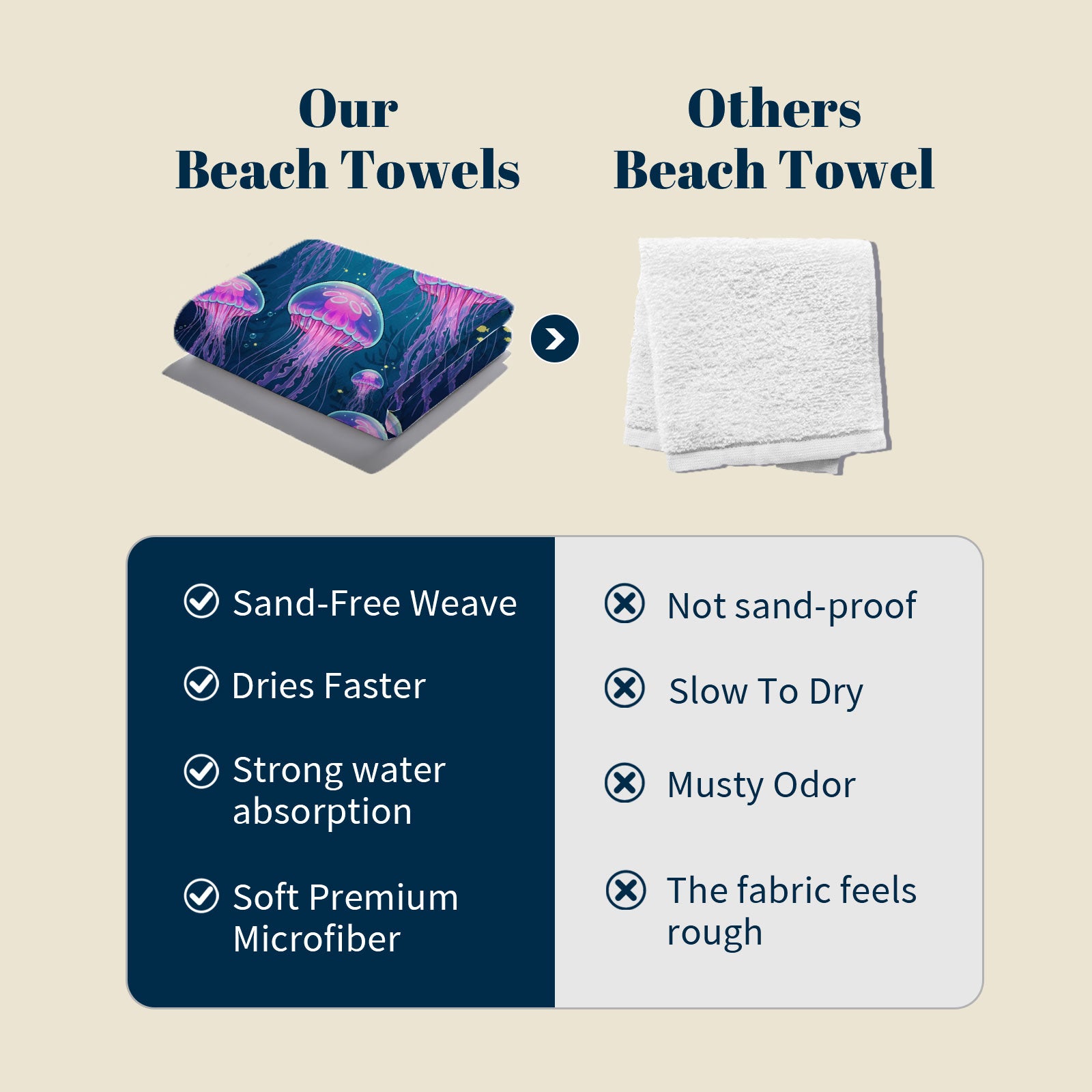 Vibrant Cartoon Sea Life Beach Towel Quick Dry Microfiber Summer Vacation Gift