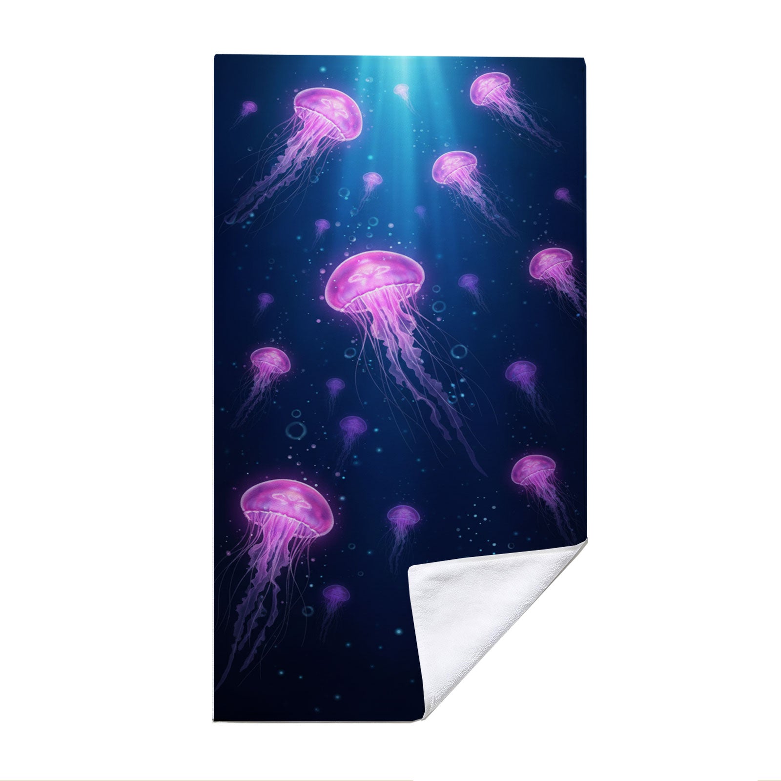 Realistic Ocean Beach Towel Deep Sea Life Quick Dry Microfiber Summer Gift