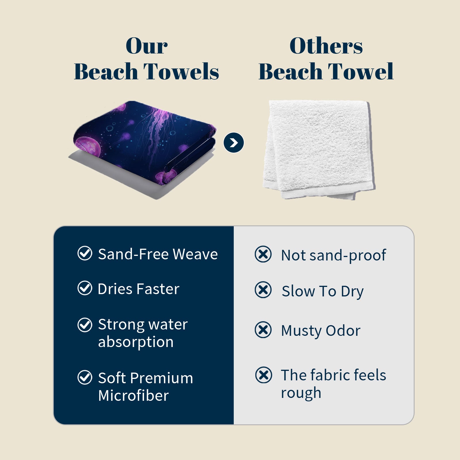 Realistic Ocean Beach Towel Deep Sea Life Quick Dry Microfiber Summer Gift