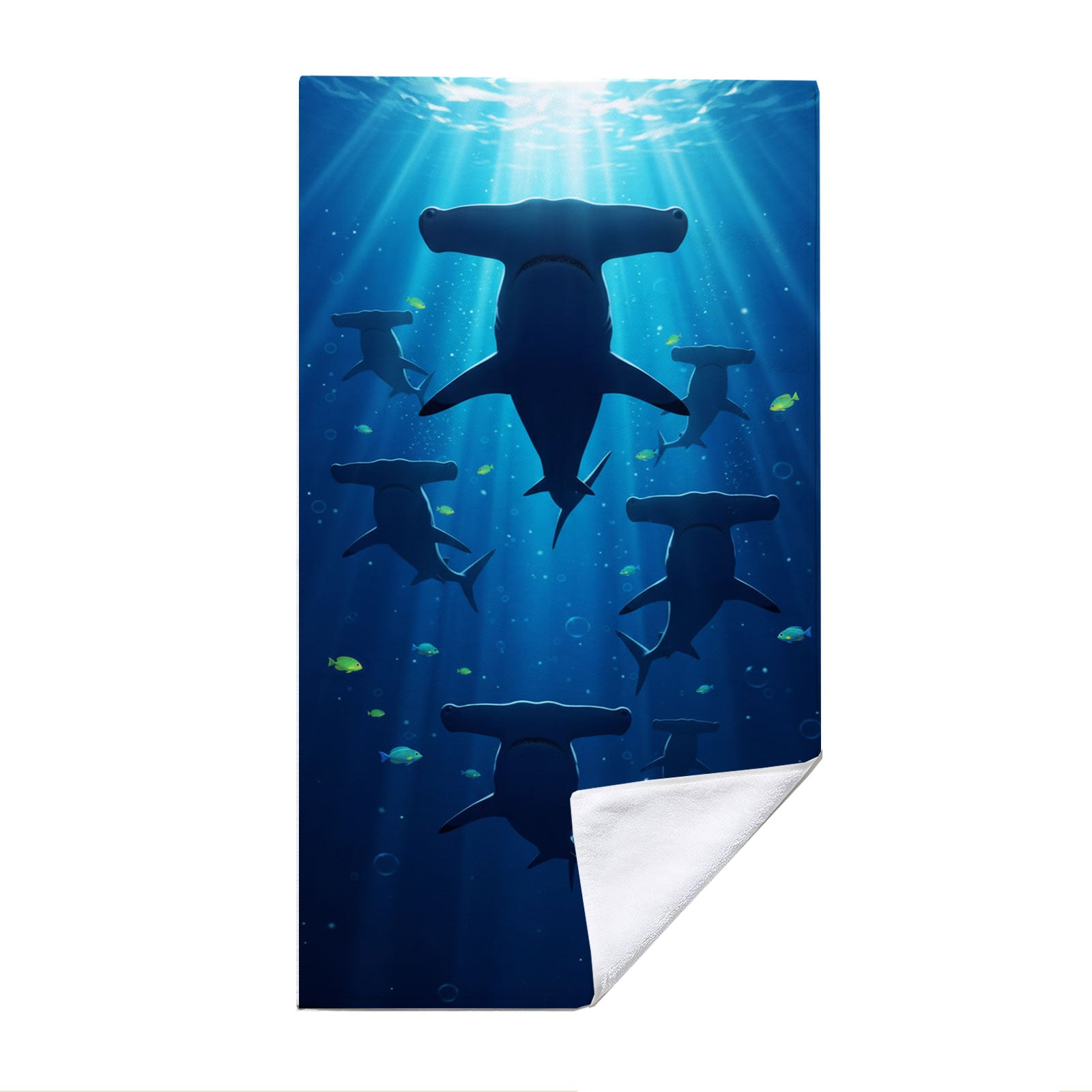 Realistic Ocean Beach Towel Deep Sea Life Quick Dry Microfiber Summer Gift