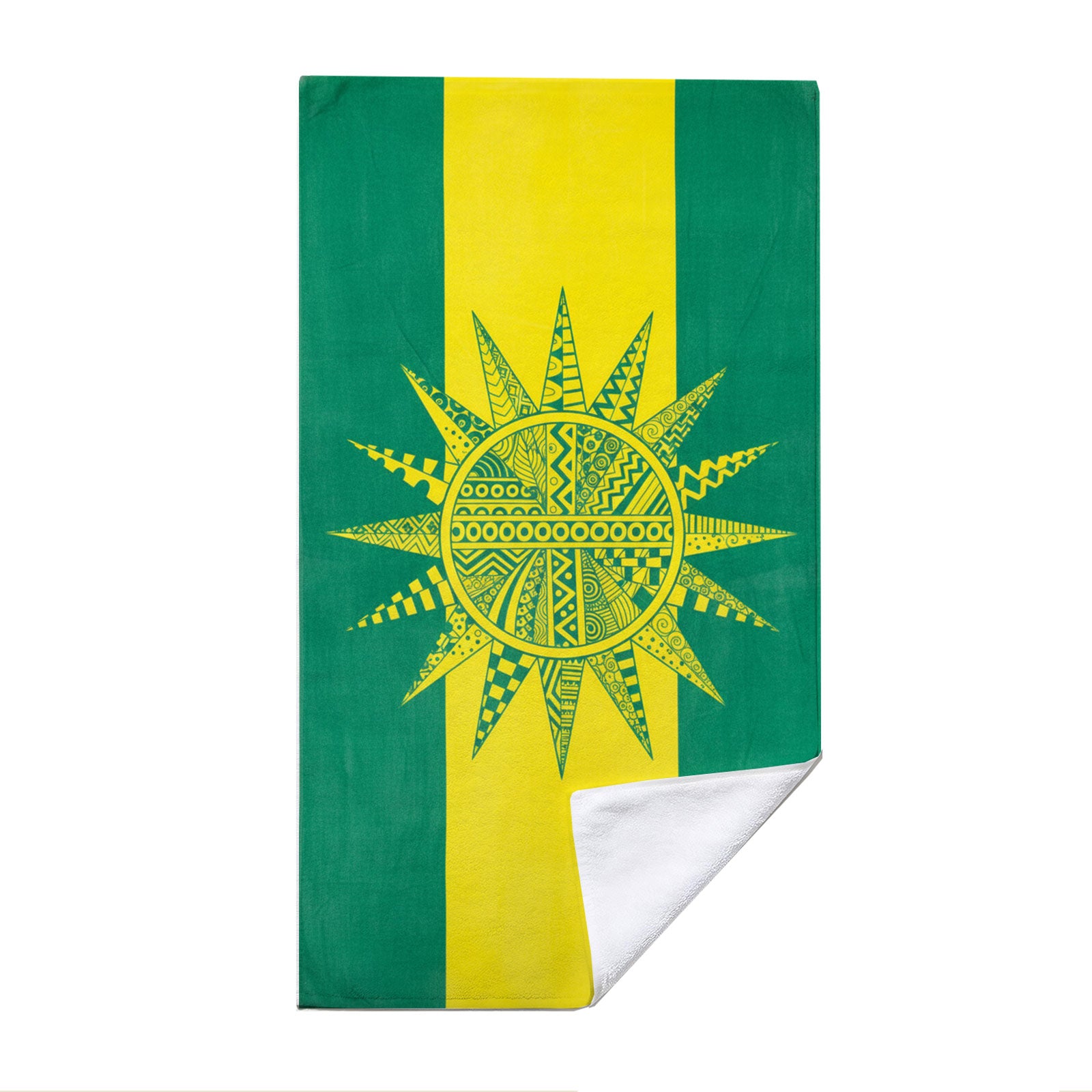 Tropical Geometric Beach Towel Quick Dry Microfiber Summer Vacation Gift