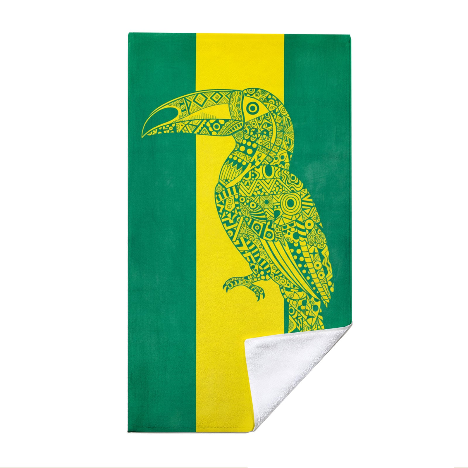 Tropical Geometric Beach Towel Quick Dry Microfiber Summer Vacation Gift