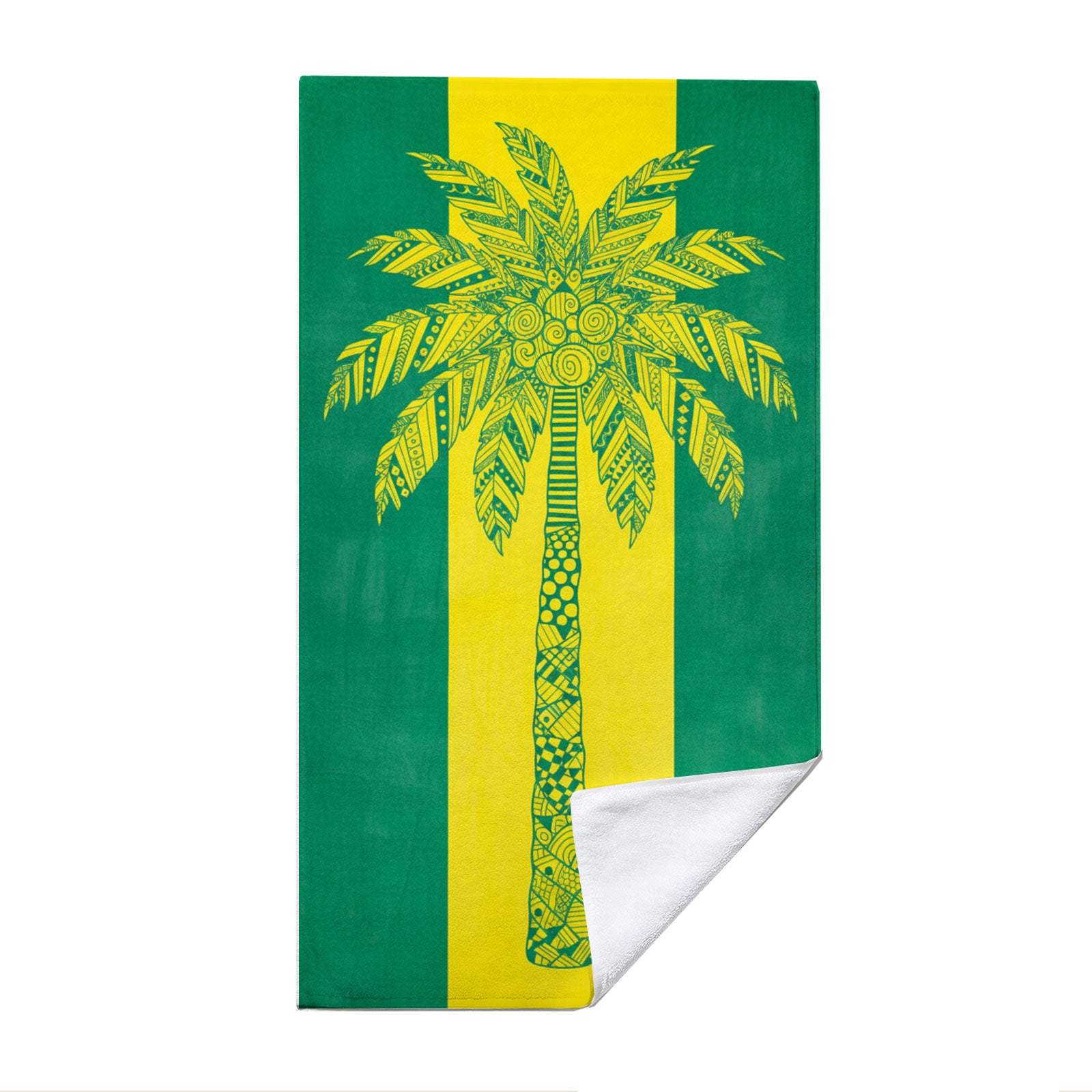 Tropical Geometric Beach Towel Quick Dry Microfiber Summer Vacation Gift