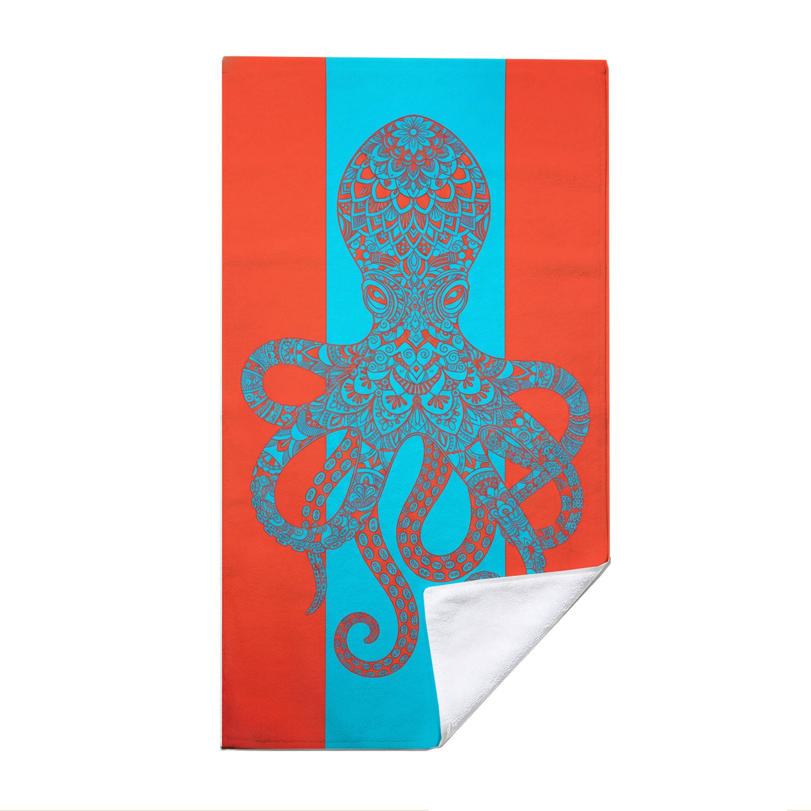 Marine Mandala Beach Towel Quick Dry Microfiber Summer Vacation Gift