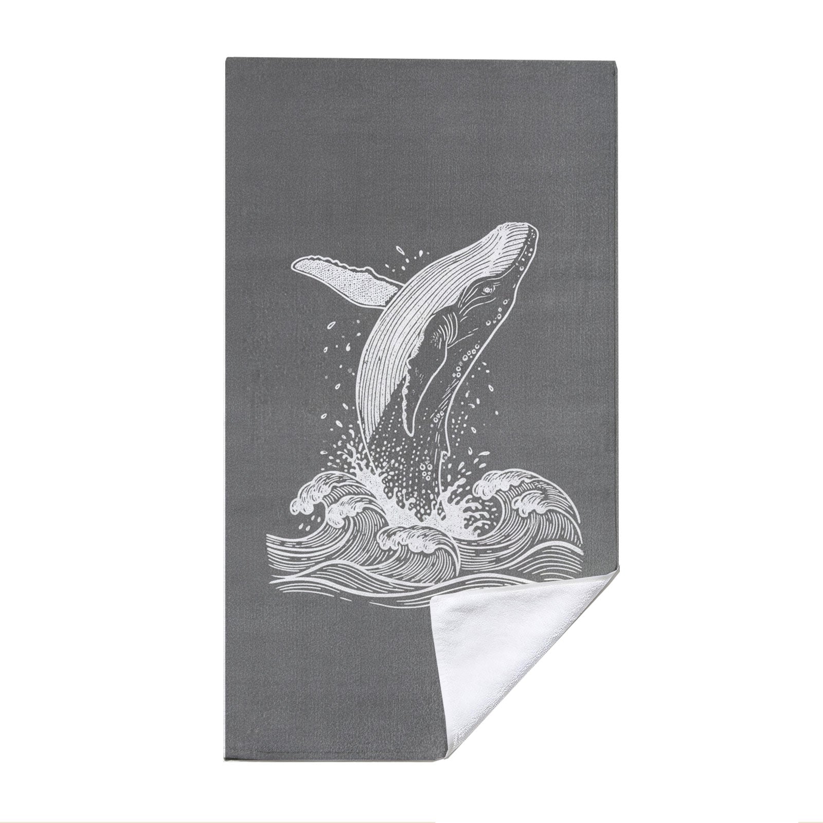 Vintage Nautical Beach Towel Etched Art Quick Dry Microfiber Summer Gift
