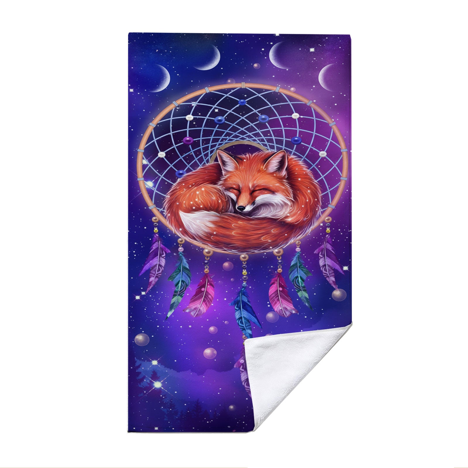 Mystical Cosmic Animal Beach Towel Quick Dry Spiritual Gift