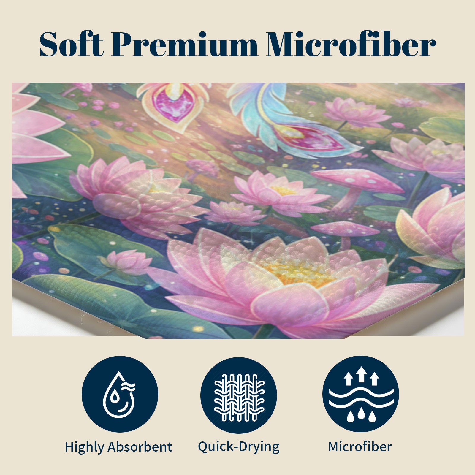Dreamy Magic Beach Towel Fairy Tale Soft Quick Dry Summer Vacation Gift