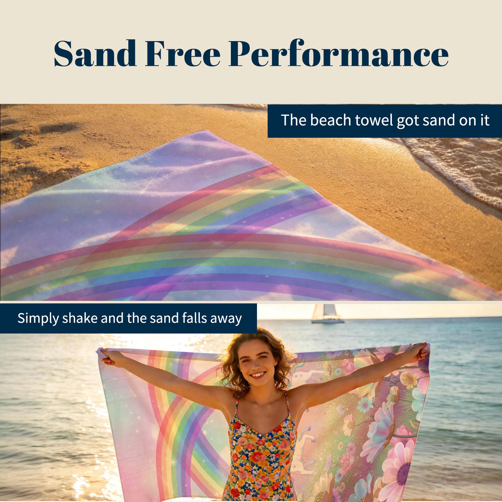 Dreamy Magic Beach Towel Fairy Tale Soft Quick Dry Summer Vacation Gift