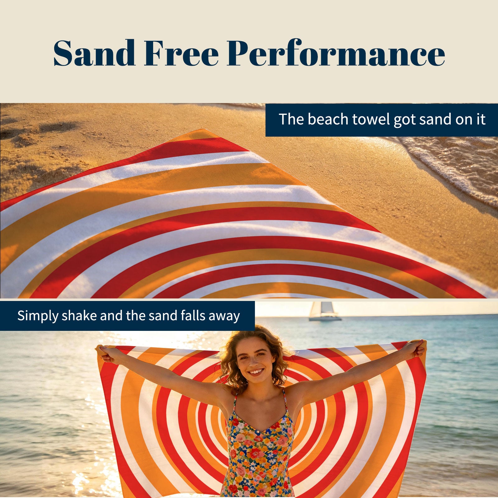 Retro Geometric Beach Towel Quick Dry Microfiber Summer Vacation Gift