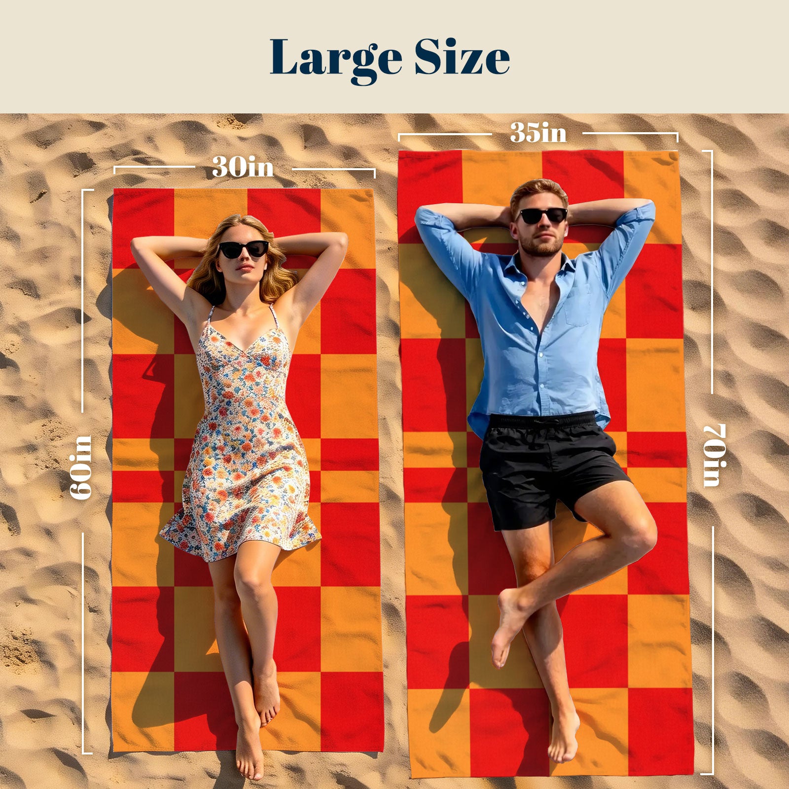 Retro Geometric Beach Towel Quick Dry Microfiber Summer Vacation Gift