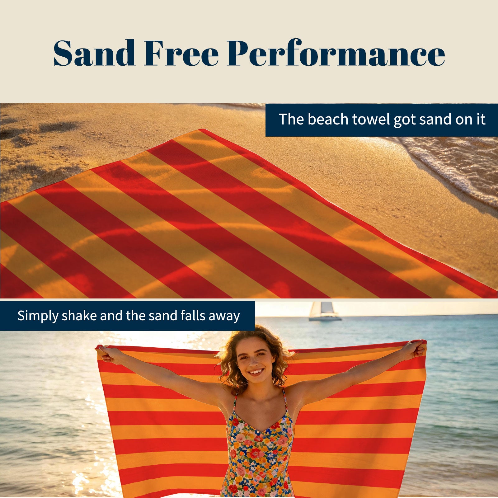 Retro Geometric Beach Towel Quick Dry Microfiber Summer Vacation Gift