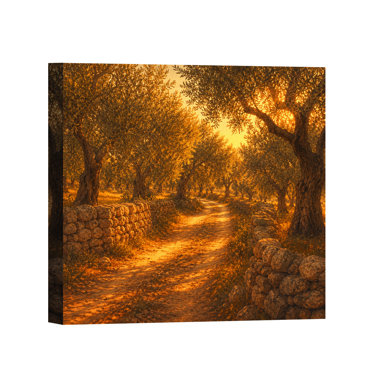 Mediterranean Sunset Canvas Art Collection Rustic Framed Home Decor Gift Series 2