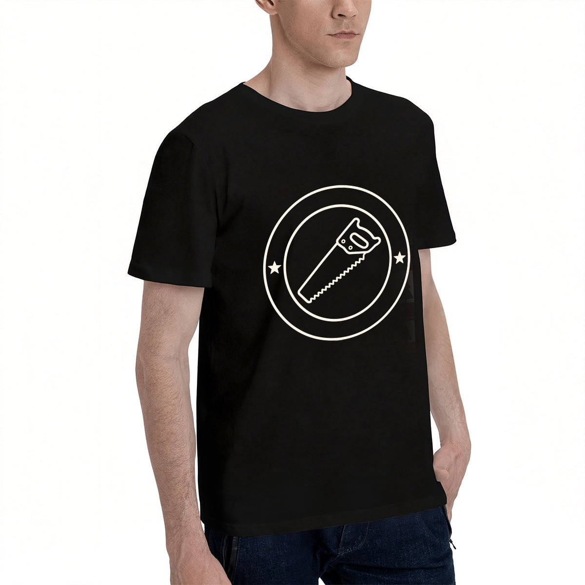 Men's Cotton Steampunk Gear Graphic Crew Neck T-Shirt for Casual Industrial Streetwear