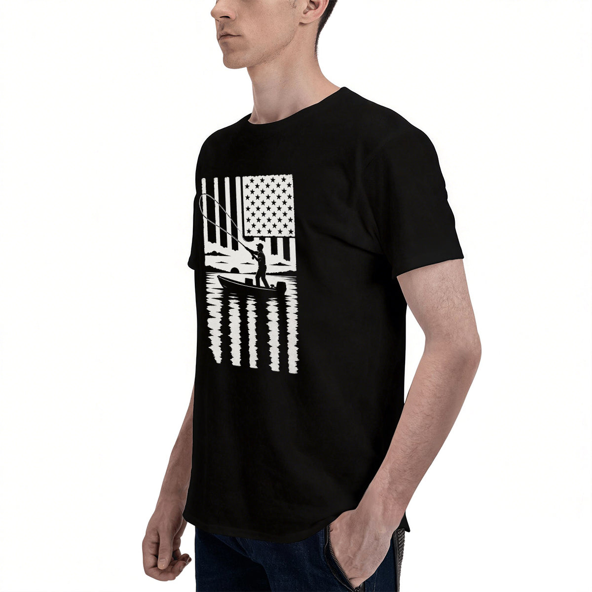 Men's Premium Cotton SOLVE Letter Print Crew Neck T-Shirt for Casual Daily Wear