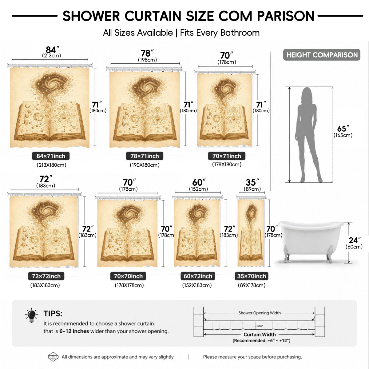 Vintage Space Whale Shower Curtain Etched Astrology Art Waterproof Bathroom Decor