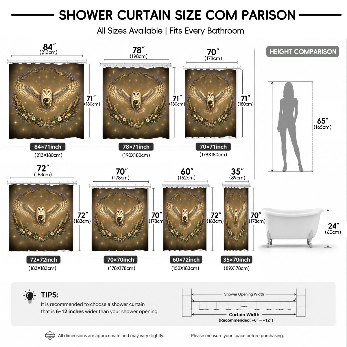 Vintage Skull Deer Shower Curtain Dark Academia Gothic Bath Decor