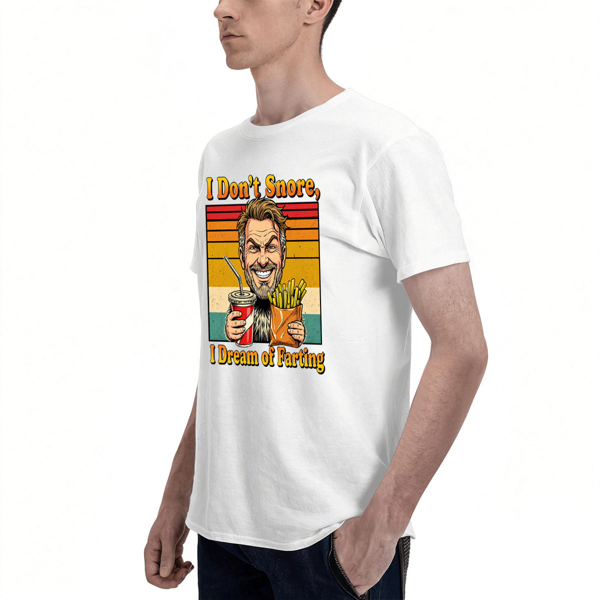 Men's Cotton Reel Cool Dad Graphic T-Shirt Casual Father's Day Gift Summer Tee