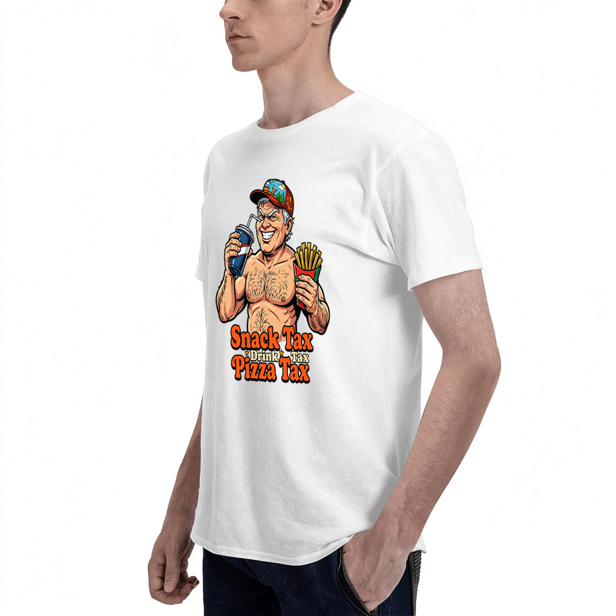 Men's Premium Cotton Dad Tax Funny Graphic T-Shirt Casual Short Sleeve Summer Tee