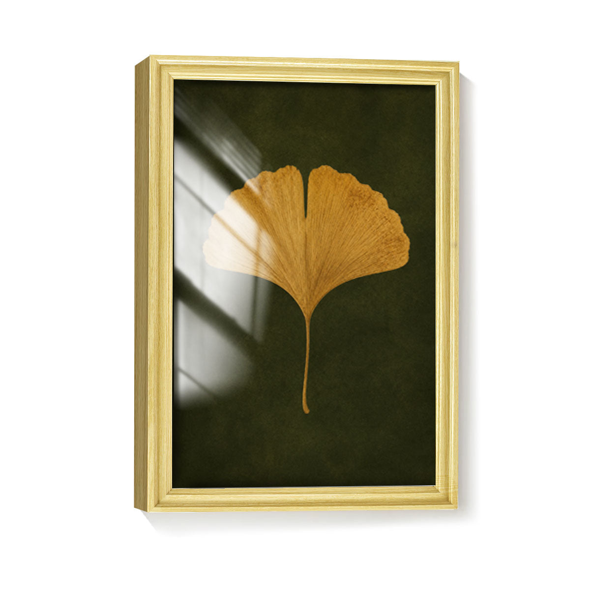 Vintage Botanical Leaf Canvas Wall Art Earth Tone Framed Decor Gift