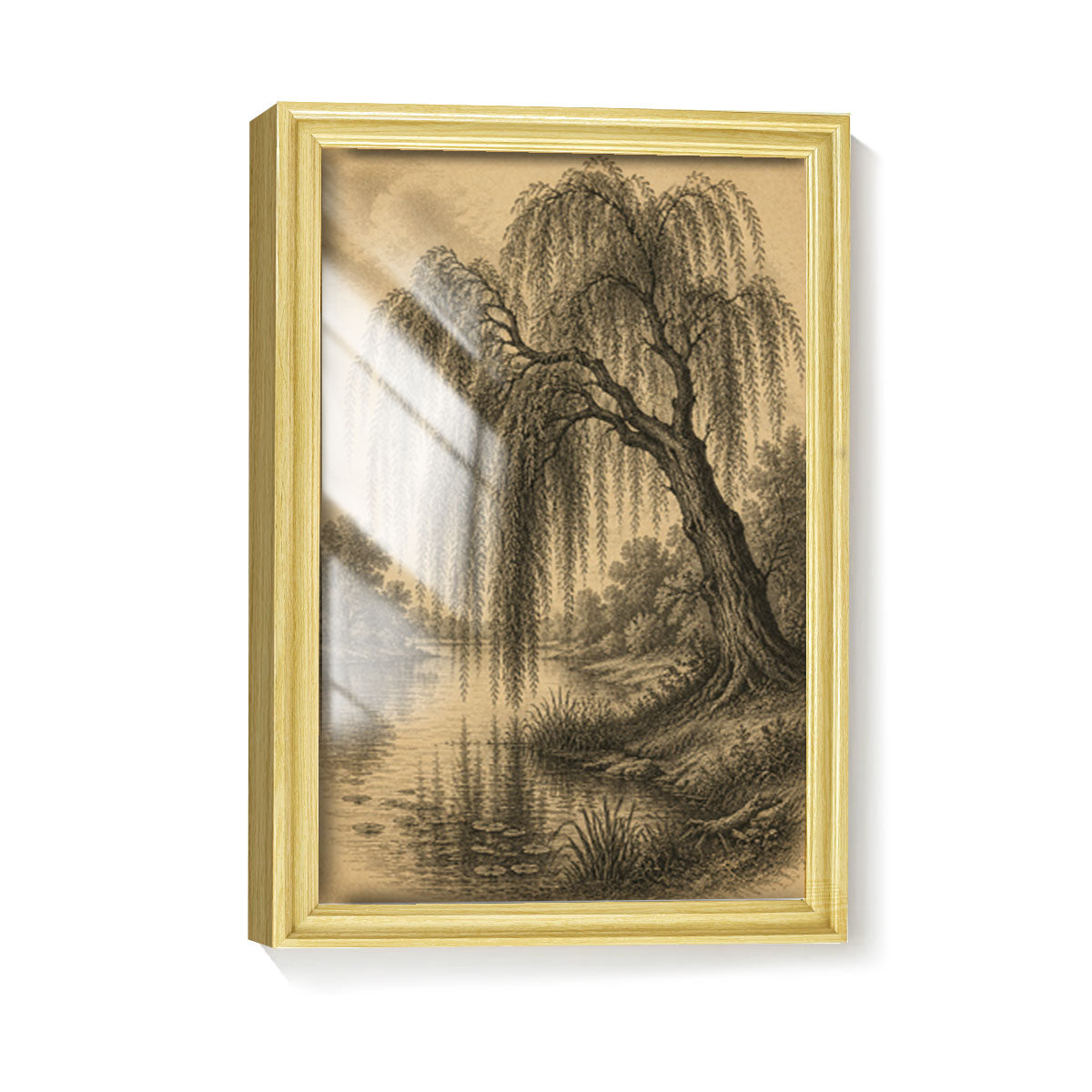 Vintage Etching Forest & Wildlife Canvas Wall Art Rustic Framed Home Decor