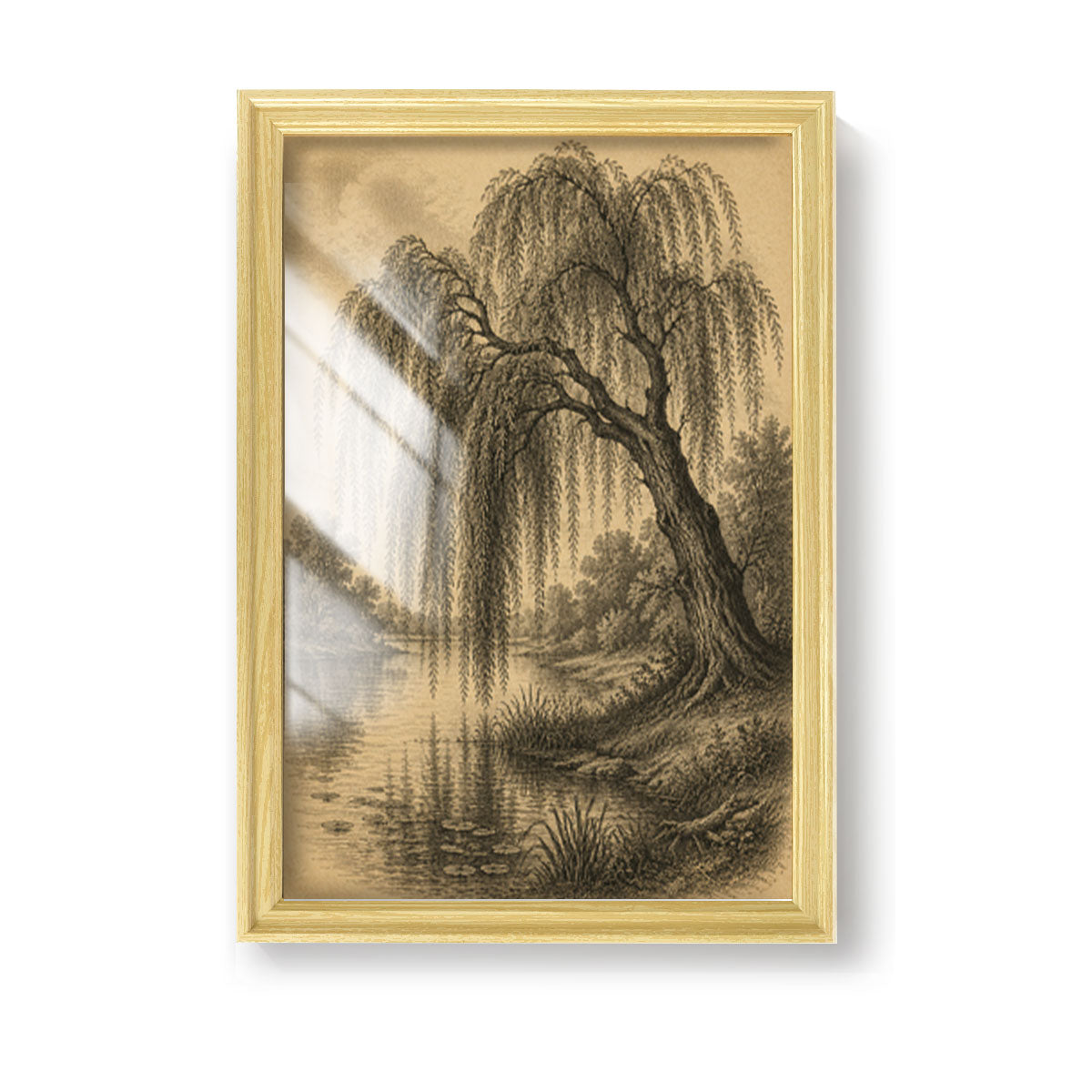 Vintage Etching Forest & Wildlife Canvas Wall Art Rustic Framed Home Decor