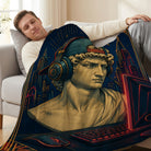 Gamer Statue Blanket - Retro Tech Art Design