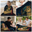 Gamer Statue Blanket - Retro Tech Art Design
