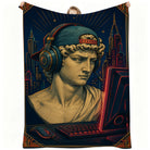 Gamer Statue Blanket - Retro Tech Art Design