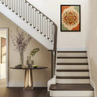 Framed Lotus Mandala Art Print, Bohemian Style, Textured Design, Perfect for Home Decor or Gift