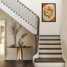 Framed Gold Fish Artwork, Oriental Style, Handcrafted Clay Design, Perfect for Home Decor in California