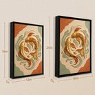 Framed Gold Fish Artwork, Oriental Style, Handcrafted Clay Design, Perfect for Home Decor in California