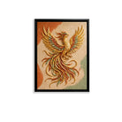 Framed Phoenix Wall Art, Vibrant Golden Bird Design, High-Quality Canvas Print, Perfect for Home Decor in New York