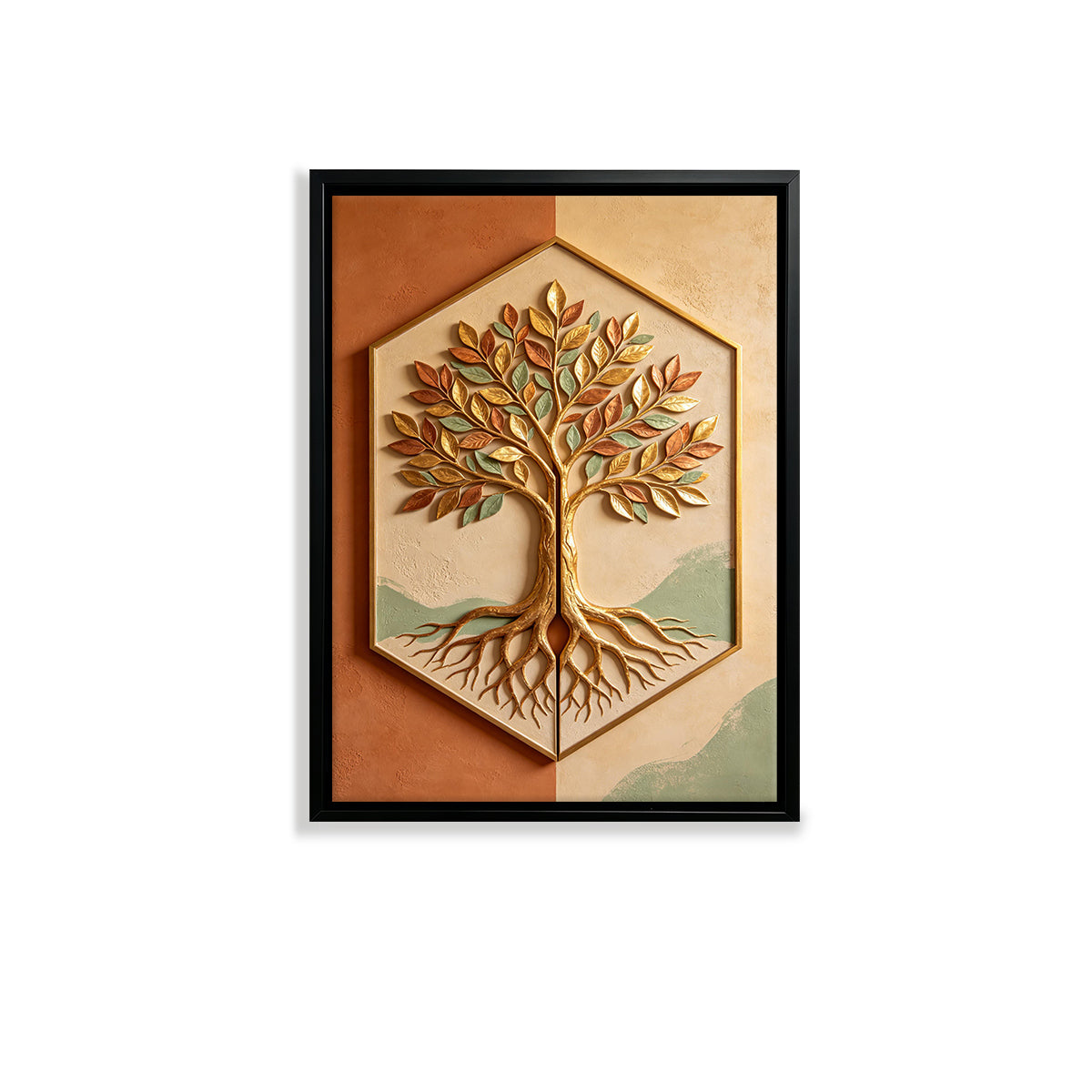 Framed Tree of Life Wall Art, 3D Relief Design, Perfect for Home Decor in Any Room