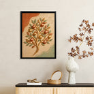 Framed Tree of Life Wall Art with Golden Fruits, Modern Home Decor for Living Room or Staircase