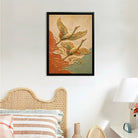 Elegant Flying Cranes Wall Art, 3D Relief Painting, Perfect for Home Decor in Any Room