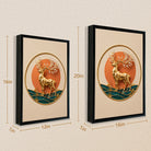 Elegant Golden Deer Wall Art, Modern Nordic Style, 3D Relief Design, Perfect Home Decor for Living Room or Bedroom