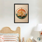 Elegant Lotus Flower Wall Art, Modern Decor with Crystal Accents, Perfect for Home or Office in California