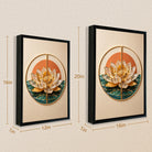 Elegant Lotus Flower Wall Art, Modern Decor with Crystal Accents, Perfect for Home or Office in California