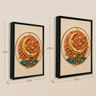 Elegant Moon and Stars Wall Art Decor, Gold Accents, Modern Home Accessories for Living Room or Bedroom