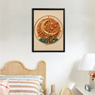 Elegant Moon and Stars Wall Art Decor, Gold Accents, Modern Home Accessories for Living Room or Bedroom